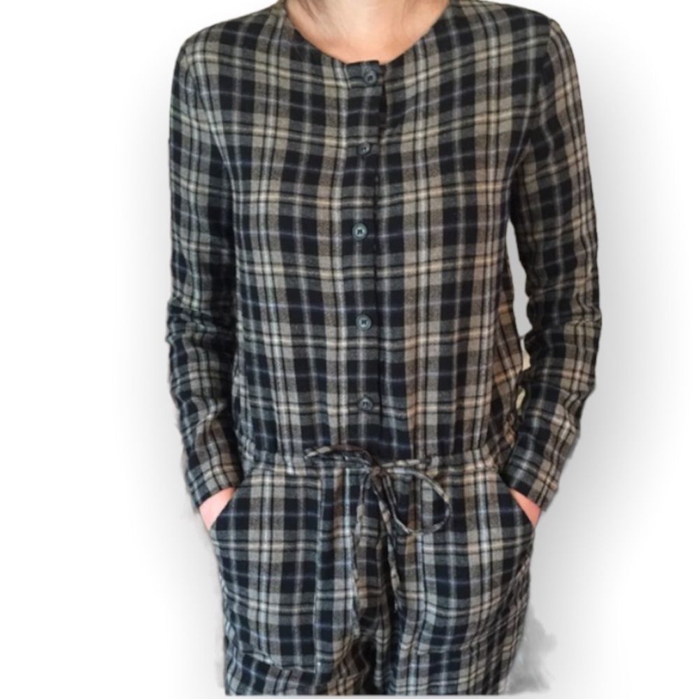 Zara Plaid Jumpsuit